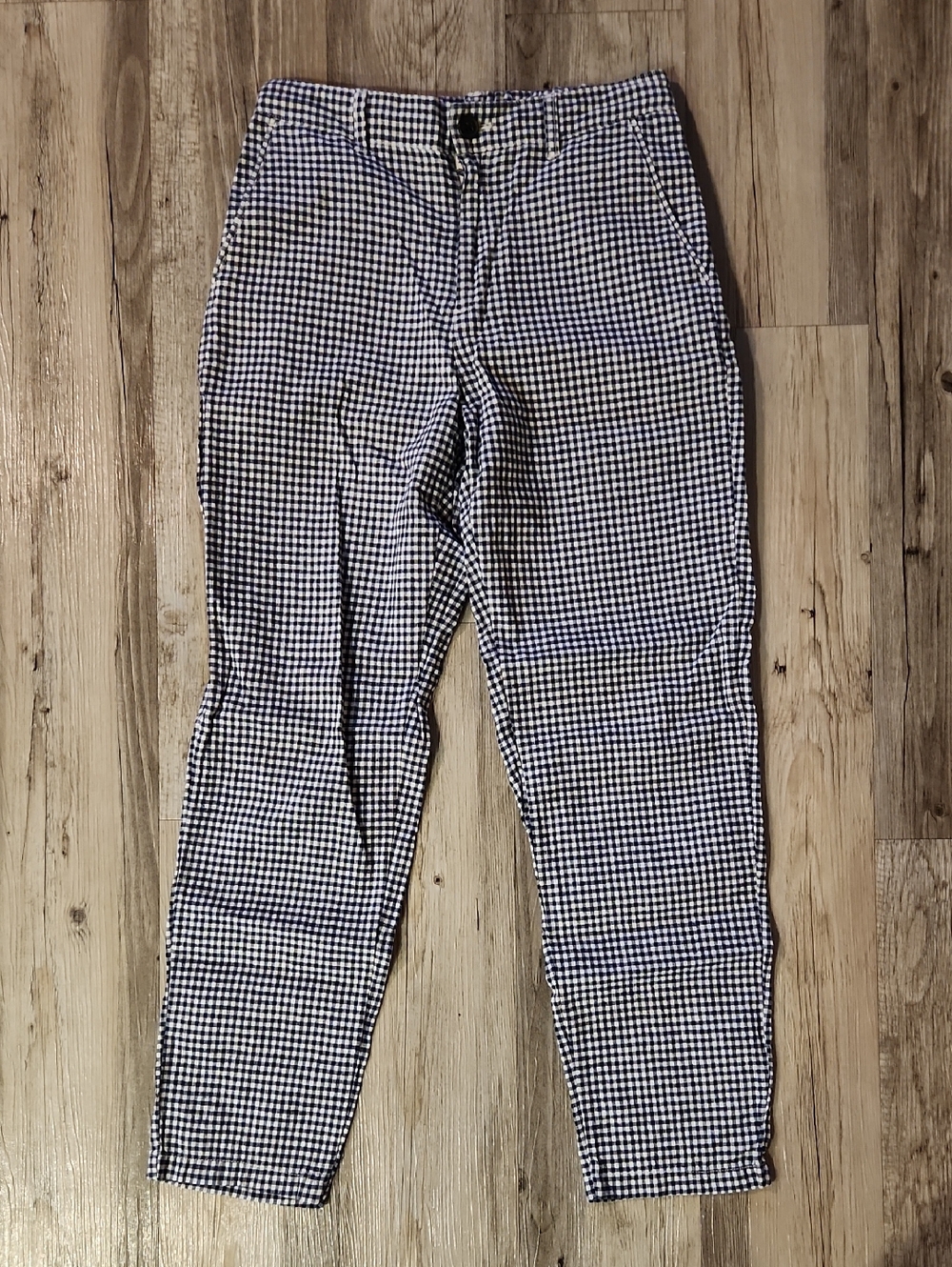 Uniqlo Cotton Linen Gingham Pants Size S